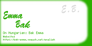 emma bak business card